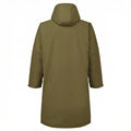Wetterfester Gassi-Mantel für Hundebesitzer mit Oversize-Schnitt, Rückansicht ohne Personalisierung in Farbe olive