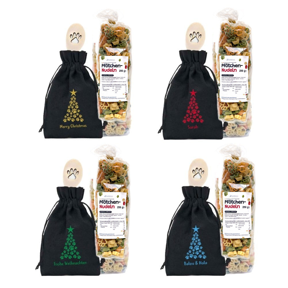 Geschenkset Weihnachten Pfötchen Tannenbaum
