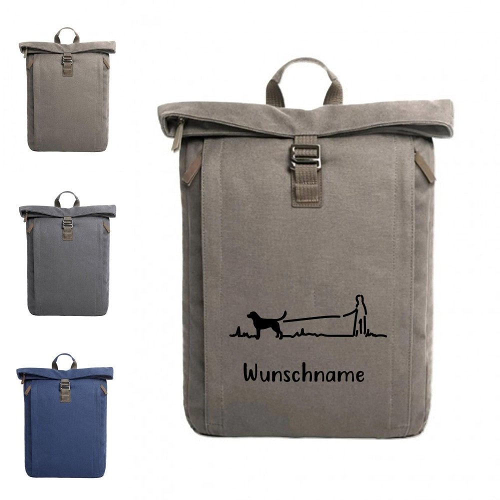 Outdoor Baumwoll Rucksack - Love my dog-Tierisch tolle Geschenke