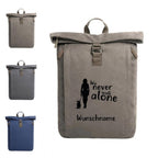 Outdoor Baumwoll Rucksack - Never walk alone 2-Tierisch tolle Geschenke