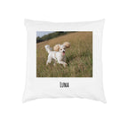 Kissen mit Foto und Wunschname „Luna“ – Kissenbezug 40 × 40 cm