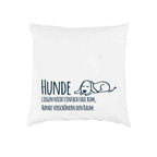 Kissen mit Spruch „Hunde verschönern den Raum“ in Dark Navy – Kissenbezug 40 × 40 cm
