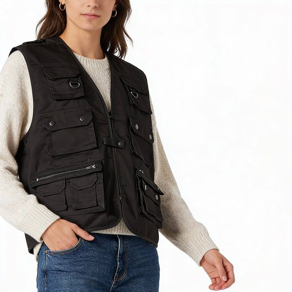 Frau mit Mantrailing Hundesportweste Frontansicht