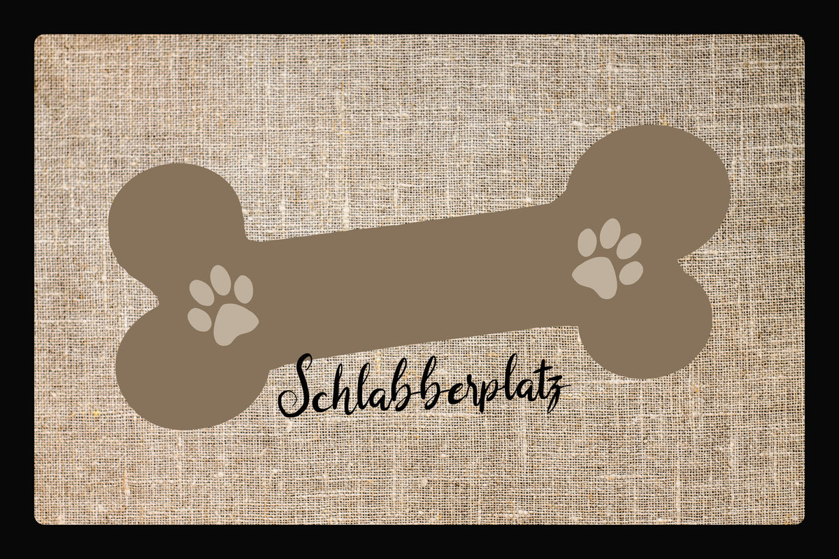 Napfunterlage Schlabberplatz – Vorlage für Personalisierung