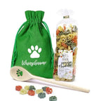 personalisiertes geschenk set hundeliebhaber beutel mit pfotenmotiv
