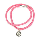 SchauTime Seidenkette - Pfote - rosa silber-Tierisch tolle Geschenke