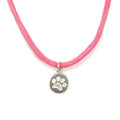SchauTime Seidenkette - Pfote - rosa silber-Tierisch tolle Geschenke