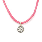 SchauTime Seidenkette - Pfote - rosa silber-Tierisch tolle Geschenke