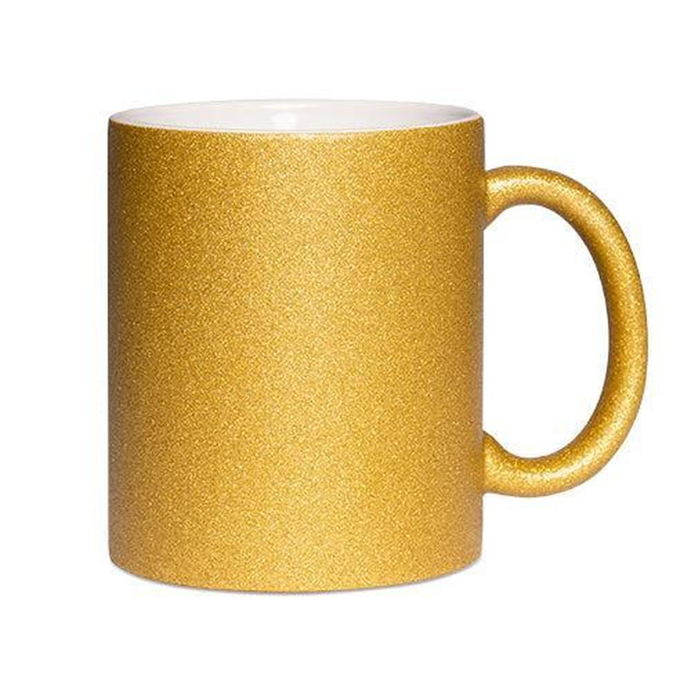 Glitzertasse Gold - Vorlage für Personalisierung