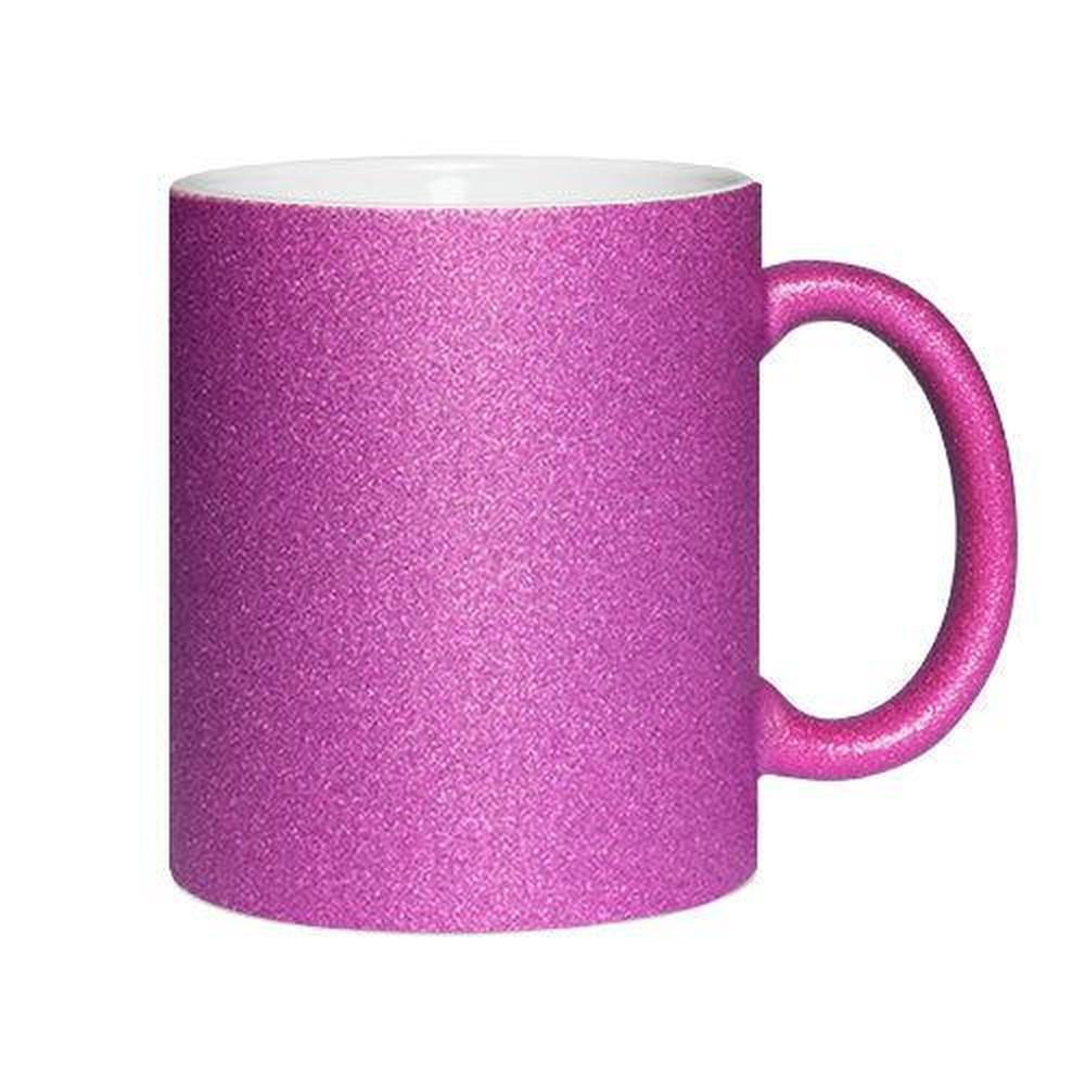 Glitzertasse Pink - Vorlage für Personalisierung