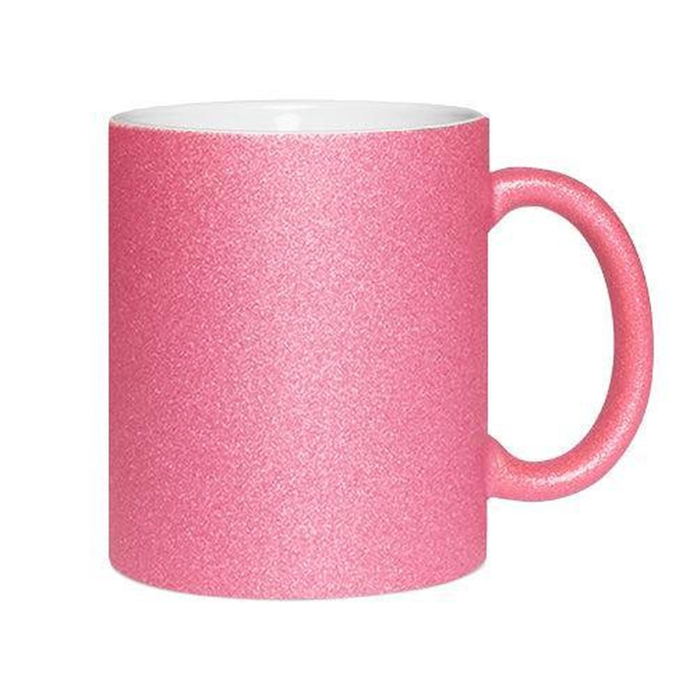 Glitzertasse Rosa - Vorlage für Personalisierung