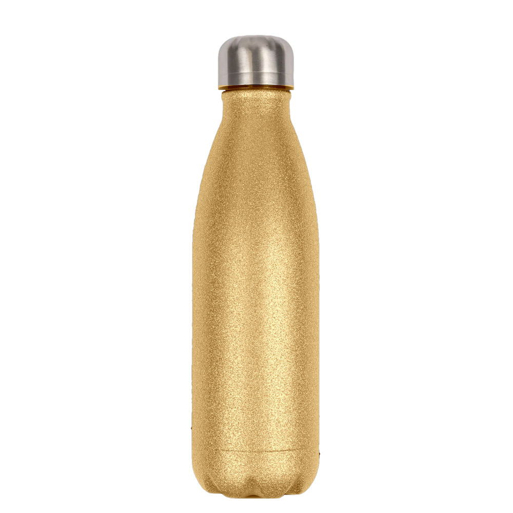 Thermosflasche 500 ml Glitzer Gold - Vorlage für Personalisierung