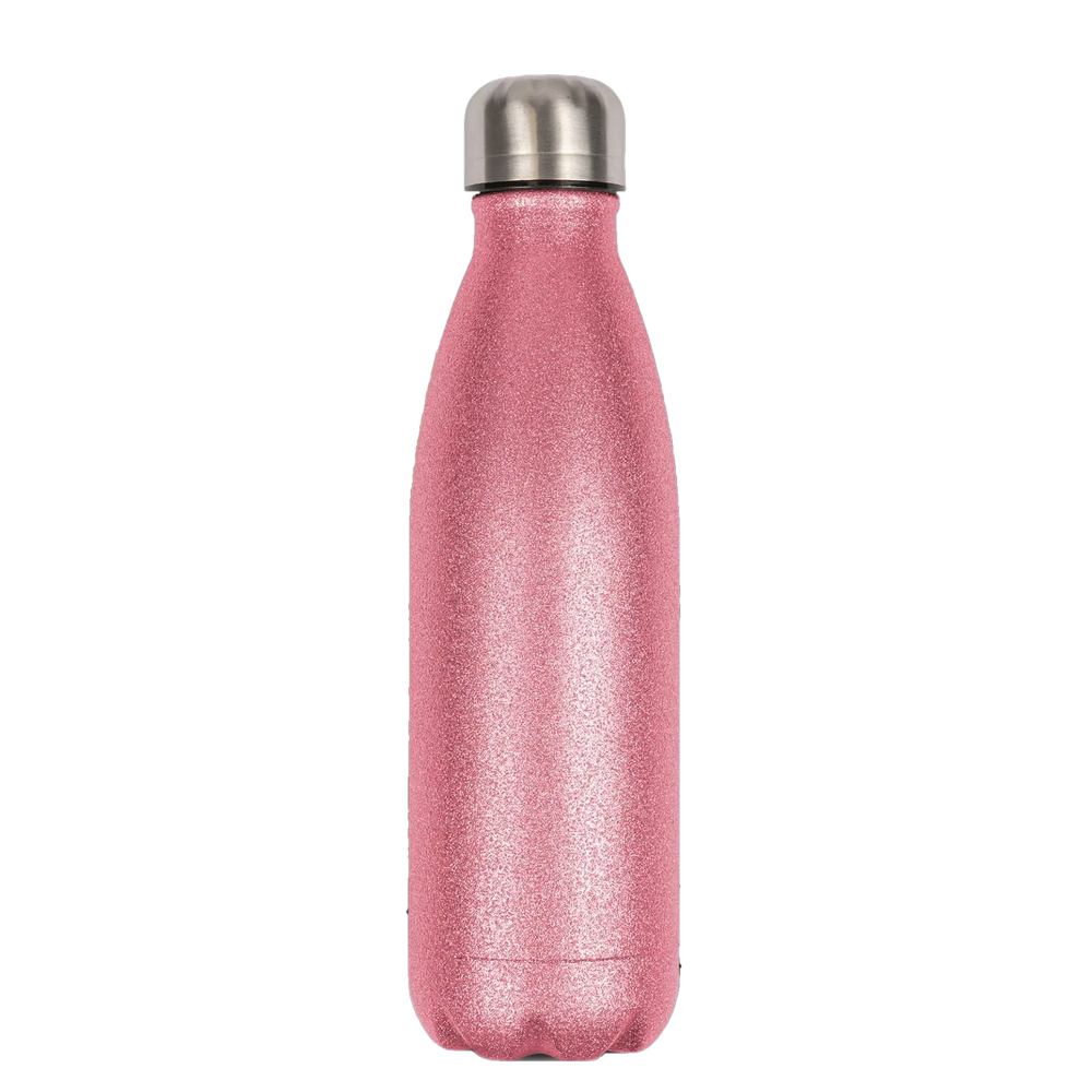 Thermosflasche 500 ml Glitzer Rosa - Vorlage für Personalisierung