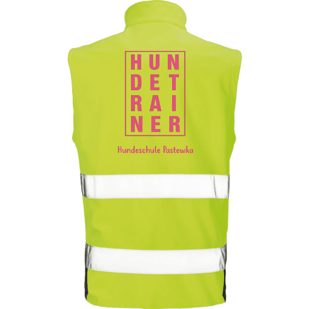 Personalisierte Softshell Weste Hundeschule