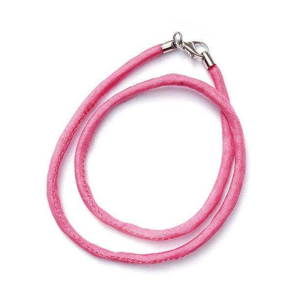 SchauTime Seidenkette - Pfote - rosa silber-Tierisch tolle Geschenke