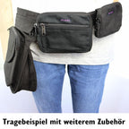 Nijens Beuteltasche klein -schwarz- mit Gürtelschlaufe - Tierisch tolle Geschenke