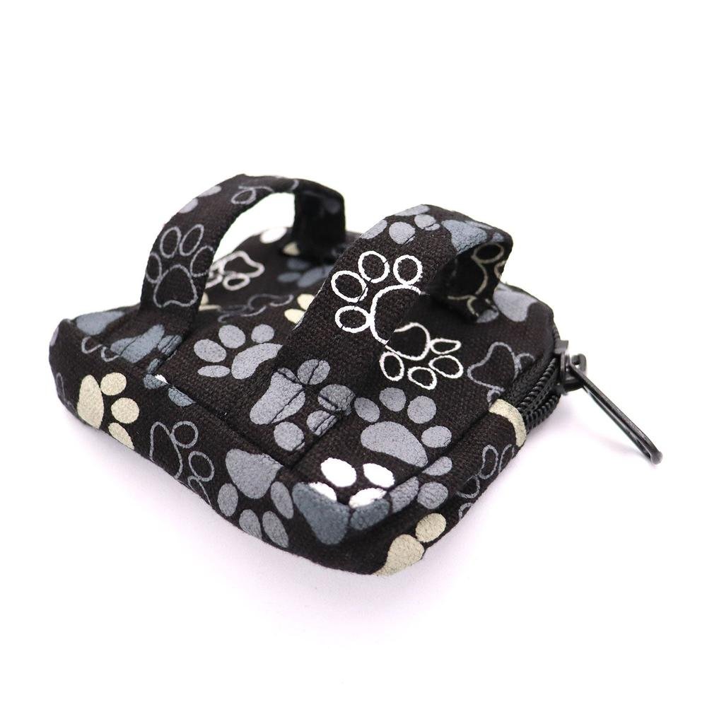 Nijens Beuteltasche klein Pfote -schwarz grau- mit Gürtelschlaufe - Tierisch tolle Geschenke