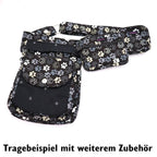 Nijens Beuteltasche klein Pfote -schwarz grau- mit Gürtelschlaufe - Tierisch tolle Geschenke