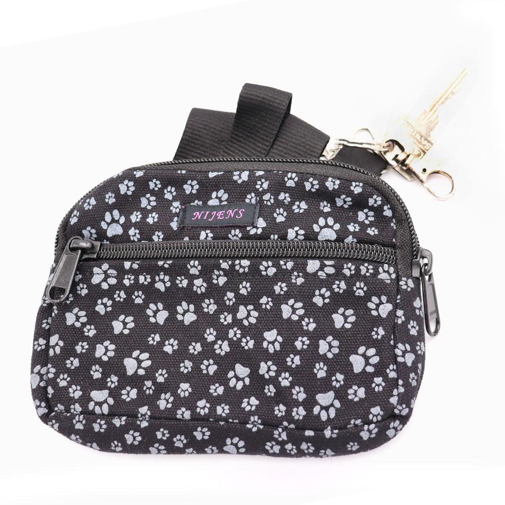 Nijens Beuteltasche groß Pfote -anthrazit- mit Gürtelschlaufe - Tierisch tolle Geschenke