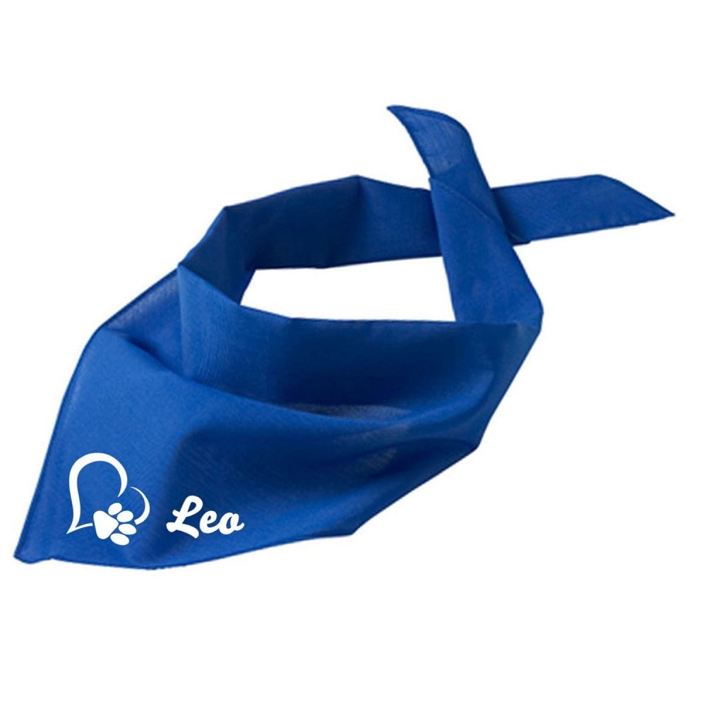 Hunde-Halstuch mit Wunschname Herz mit Pfote-Tierisch-tolle Geschenke-Tierisch-tolle-Geschenke