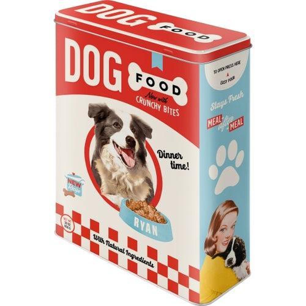 Hunde Vintage Blechdose: Dog Food 4 Liter - Tierisch tolle Geschenke