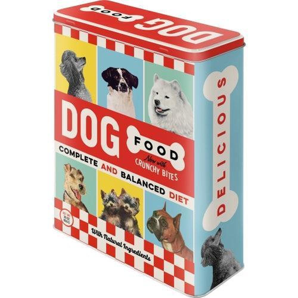 Hunde Vintage Blechdose: Dog Food 4 Liter - Tierisch tolle Geschenke