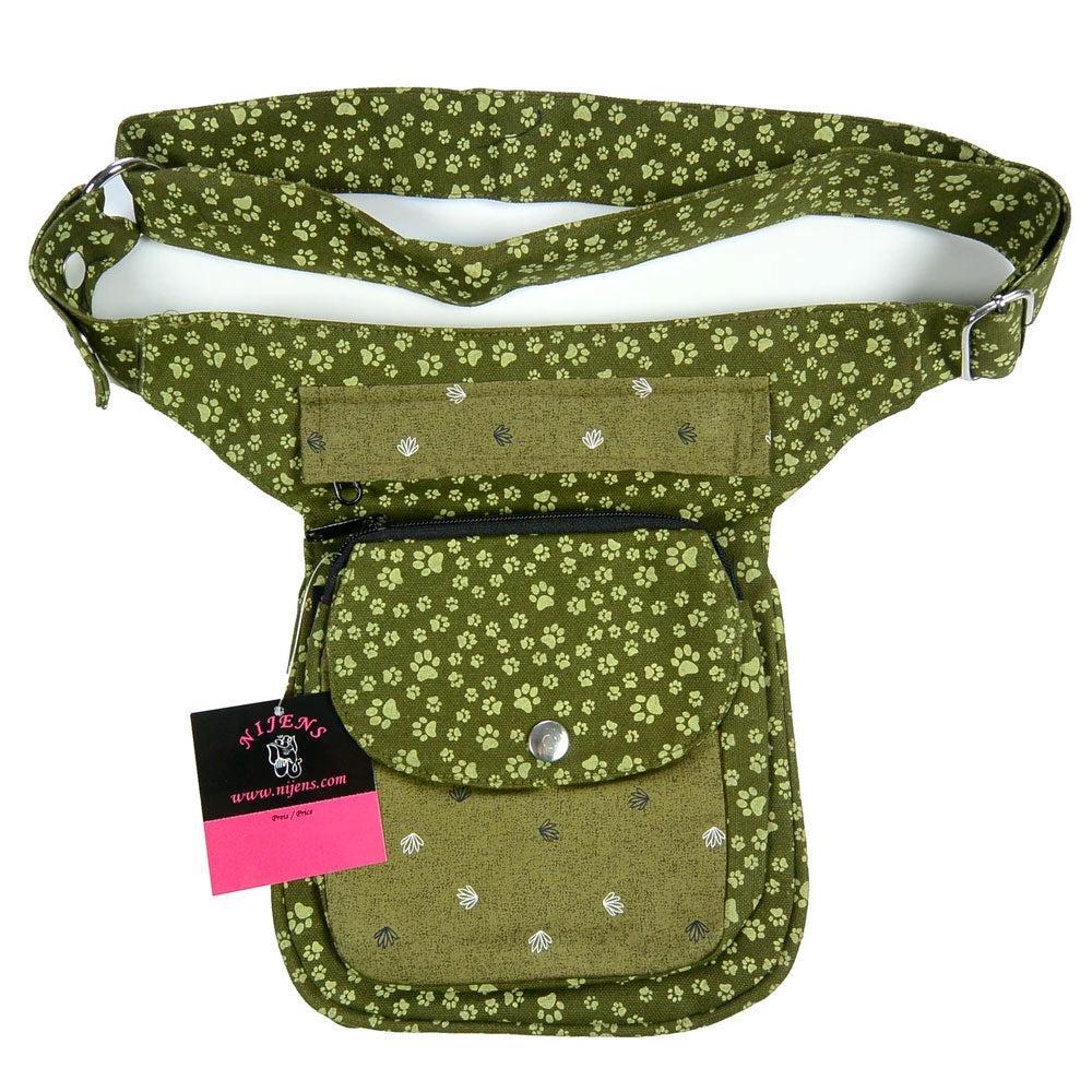 Nijens Hüfttasche Hannover - Bauchtasche Pfote -oliv- flower - Tierisch tolle Geschenke