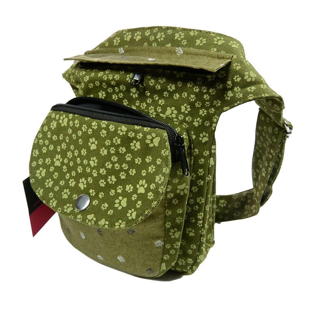 Nijens Hüfttasche Hannover - Bauchtasche Pfote -oliv- flower - Tierisch tolle Geschenke