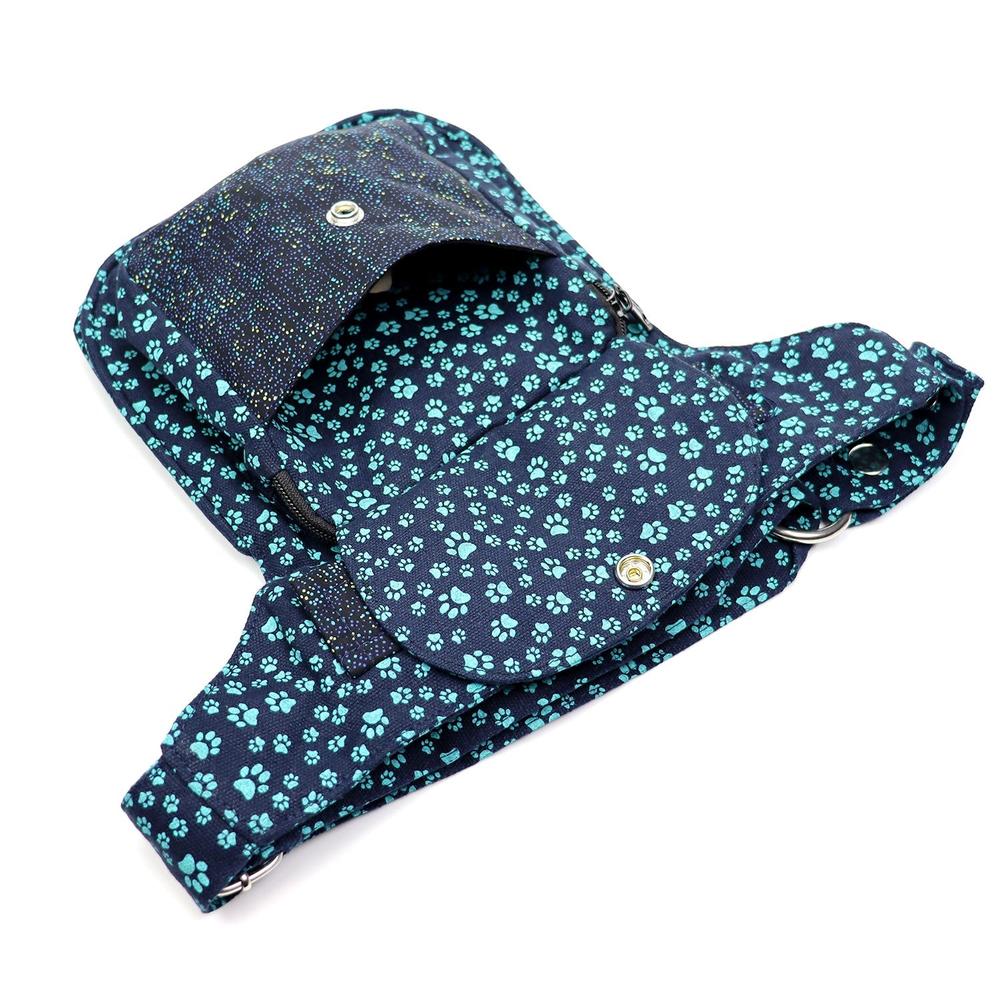 Nijens Hüfttasche Hannover - Bauchtasche Pfote -türkis- Sprenkel - Tierisch tolle Geschenke