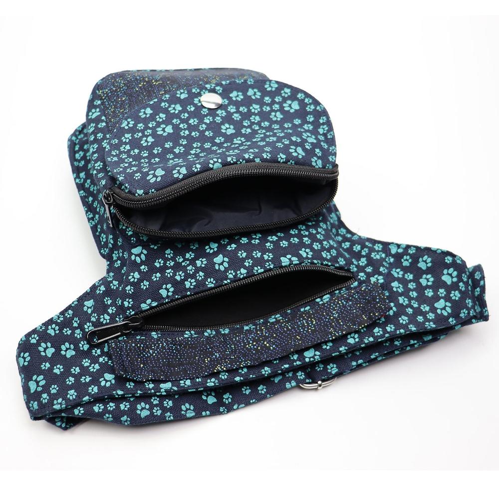 Nijens Hüfttasche Hannover - Bauchtasche Pfote -türkis- Sprenkel - Tierisch tolle Geschenke