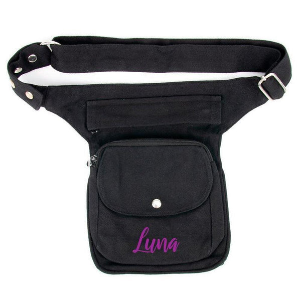 Nijens Hüfttasche Hannover - Bauchtasche -schwarz- mit Wunschname - Tierisch tolle Geschenke