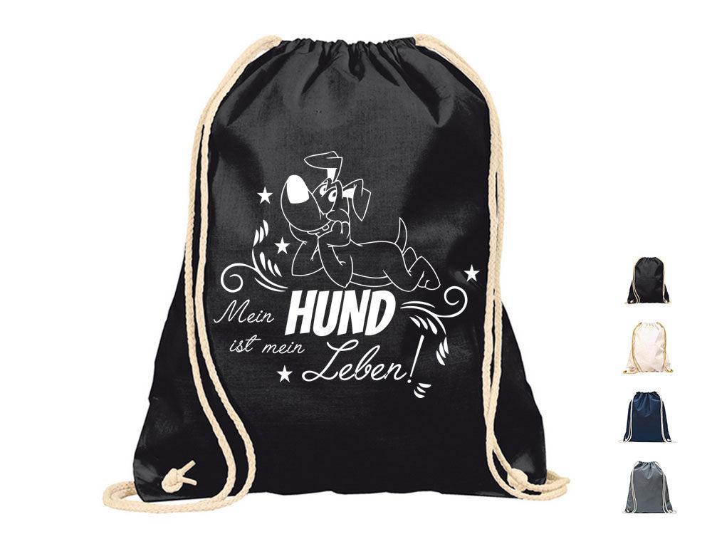 Turnbeutel Hundespruch:Mein Hund ist mein Leben-Tierisch tolle Geschenke
