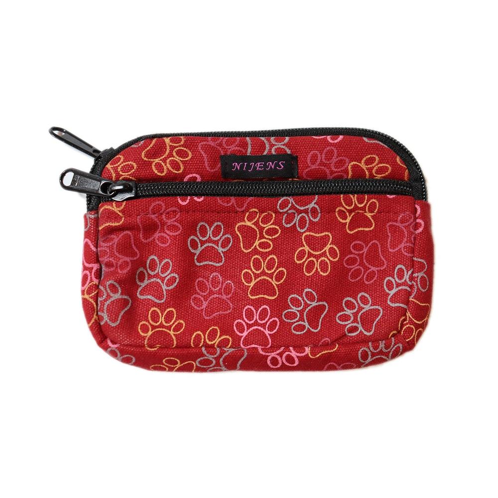 Nijens Beuteltasche groß Pfote -bordeaux- mit Gürtelschlaufe - Tierisch tolle Geschenke