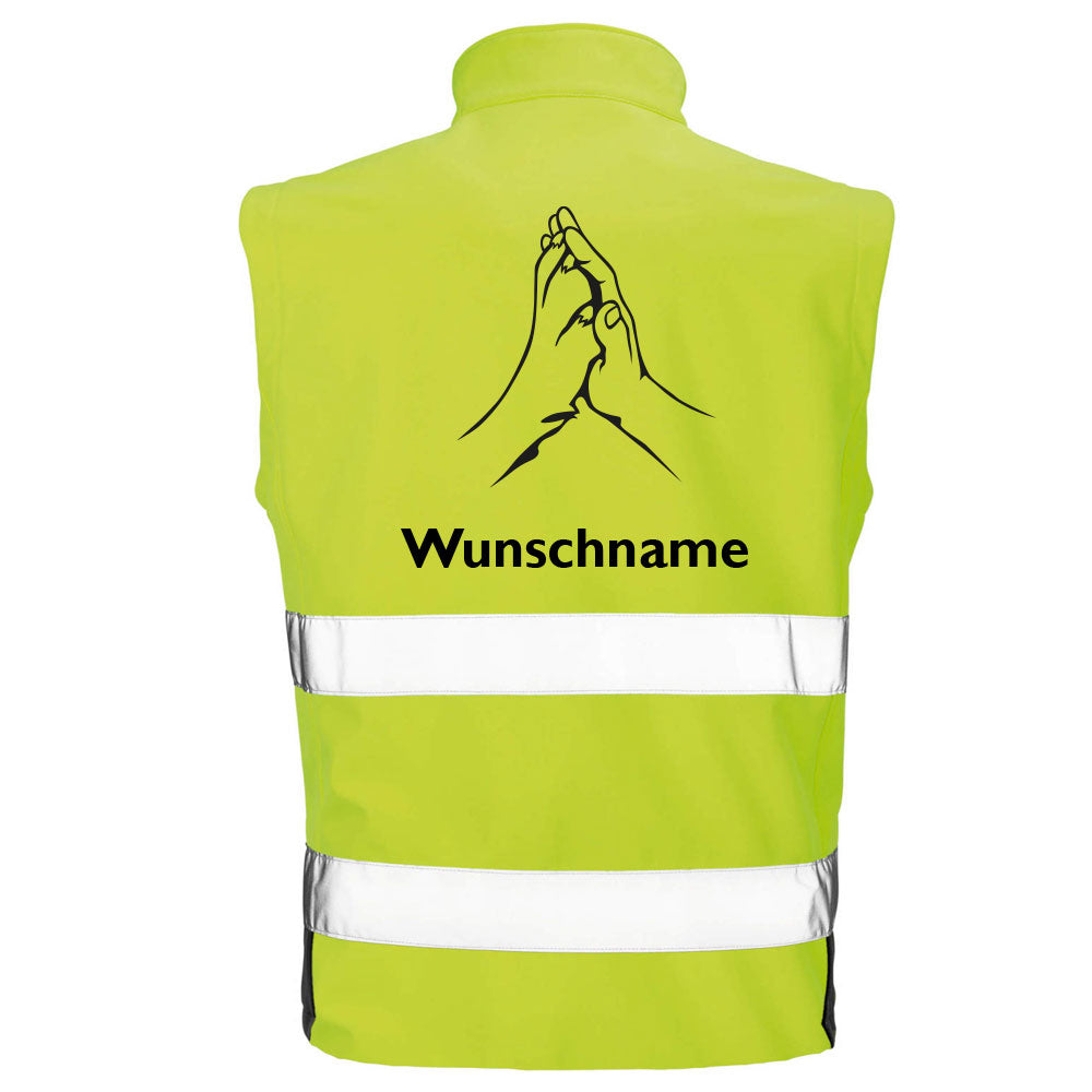 Hundesport Safety Softshell Warnweste Sicherheitsweste: Hand & Pfote-Tierisch-tolle Geschenke-Tierisch-tolle-Geschenke