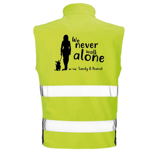 Hundesport Safety Softshell Warnweste Sicherheitsweste: Never walk alone 2-Tierisch-tolle Geschenke-Tierisch-tolle-Geschenke