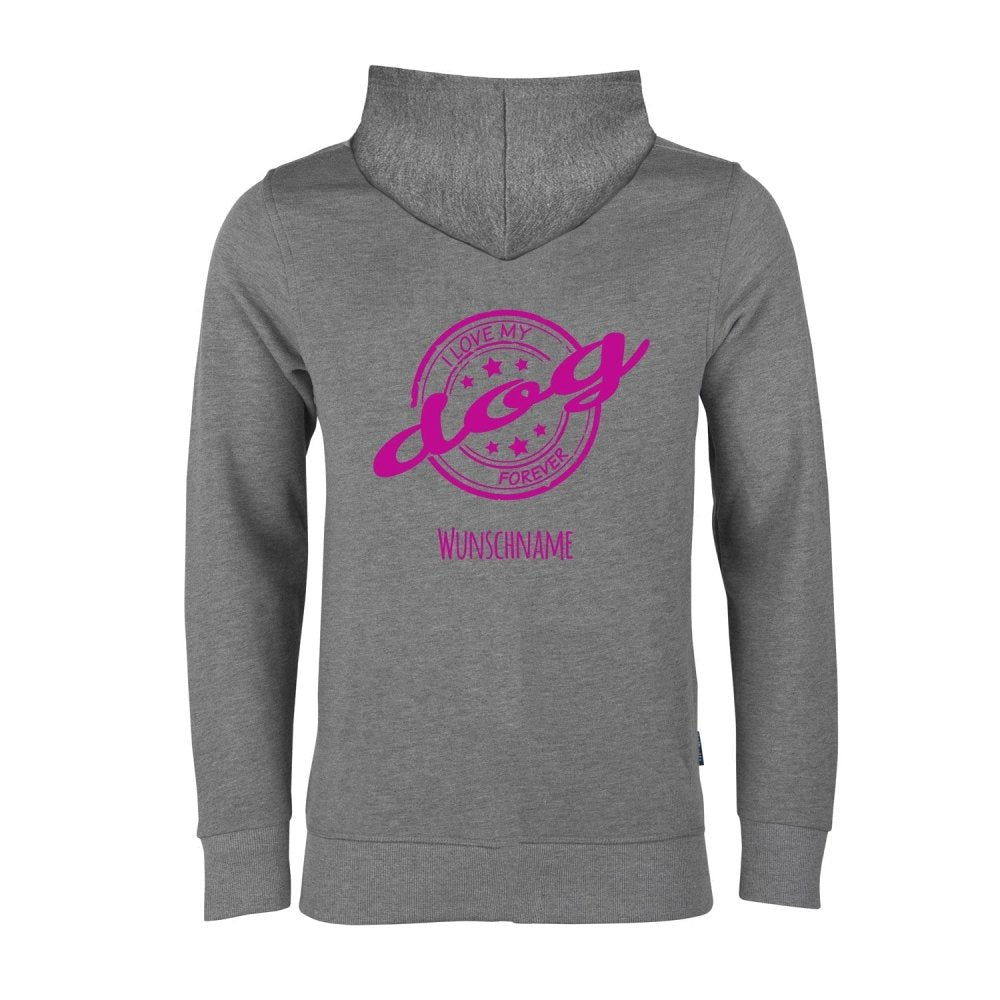 I love my dog forever - Hundefan Hoodie Sweat Jacke-Tierisch-tolle Geschenke-Tierisch-tolle-Geschenke