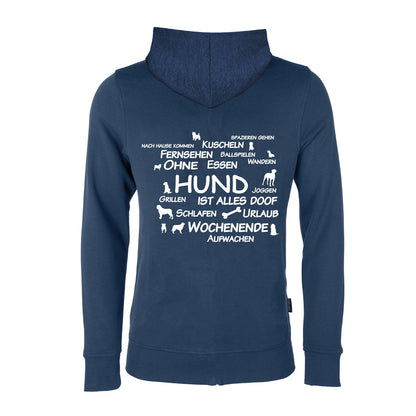 Ohne Hund ist alles doof - Hundefan Hoodie Sweat Jacke-Tierisch-tolle Geschenke-Tierisch-tolle-Geschenke