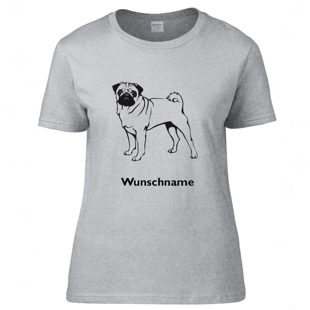 Mops stehend - Hunderasse T-Shirt-Tierisch-tolle Geschenke-Tierisch-tolle-Geschenke