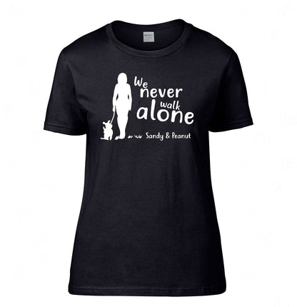 Hundespruch T-Shirt: Never walk alone 2-Tierisch tolle Geschenke-Tierisch-tolle-Geschenke