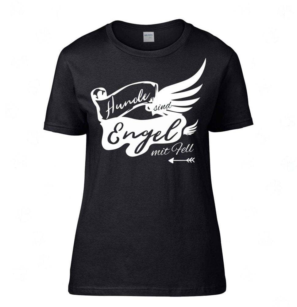 Hundespruch T-Shirt: Hunde sind Engel mit Fell-Tierisch tolle Geschenke-Tierisch-tolle-Geschenke