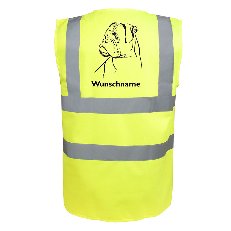 Boxer 3 - Hundesport Warnweste Sicherheitsweste mit Hundemotiv-Tierisch-tolle Geschenke-Tierisch-tolle-Geschenke