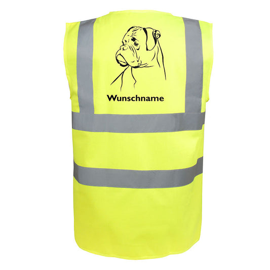 Boxer 3 - Hundesport Warnweste Sicherheitsweste mit Hundemotiv-Tierisch-tolle Geschenke-Tierisch-tolle-Geschenke