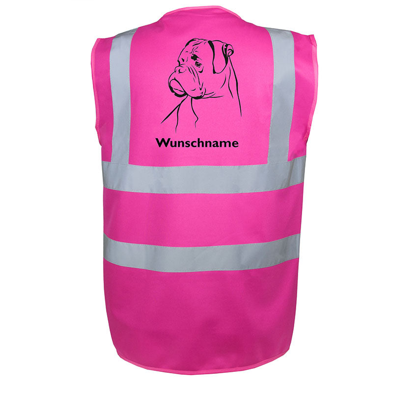 Boxer 3 - Hundesport Warnweste Sicherheitsweste mit Hundemotiv-Tierisch-tolle Geschenke-Tierisch-tolle-Geschenke