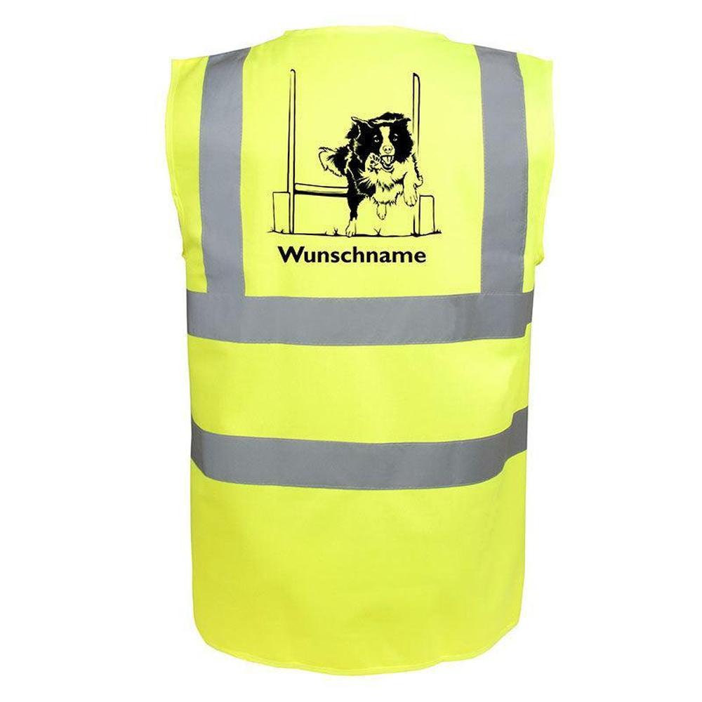 Border Collie Flyball - Hundesport Warnweste Sicherheitsweste mit Hundemotiv-Tierisch-tolle Geschenke