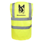 Akita 2 - Hundesport Warnweste Sicherheitsweste mit Hundemotiv-Tierisch-tolle Geschenke