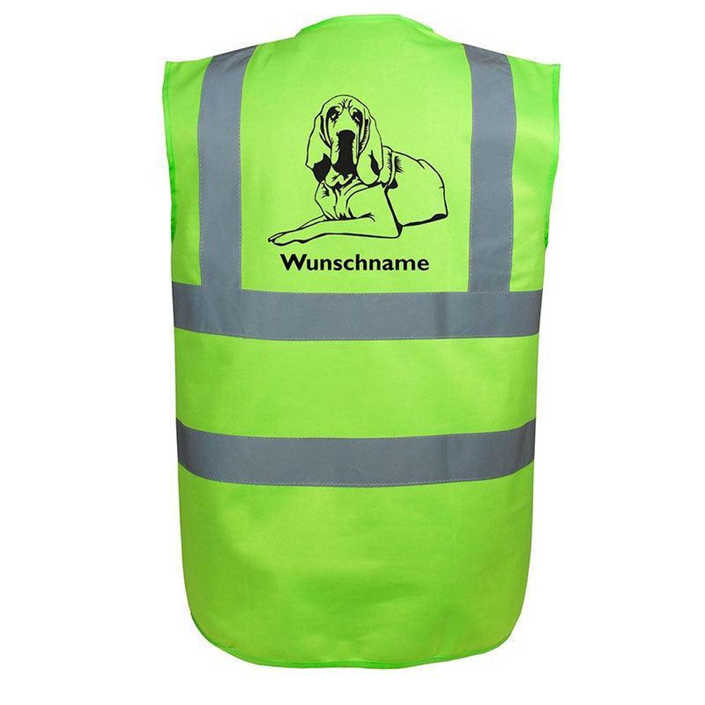 Bloodhound 2 - Hundesport Warnweste Sicherheitsweste mit Hundemotiv-Tierisch-tolle Geschenke-Tierisch-tolle-Geschenke