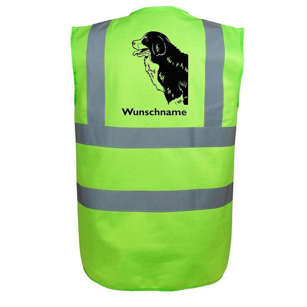 Berner Sennenhund 3 - Hundesport Warnweste Sicherheitsweste mit Hundemotiv-Tierisch-tolle Geschenke-Tierisch-tolle-Geschenke