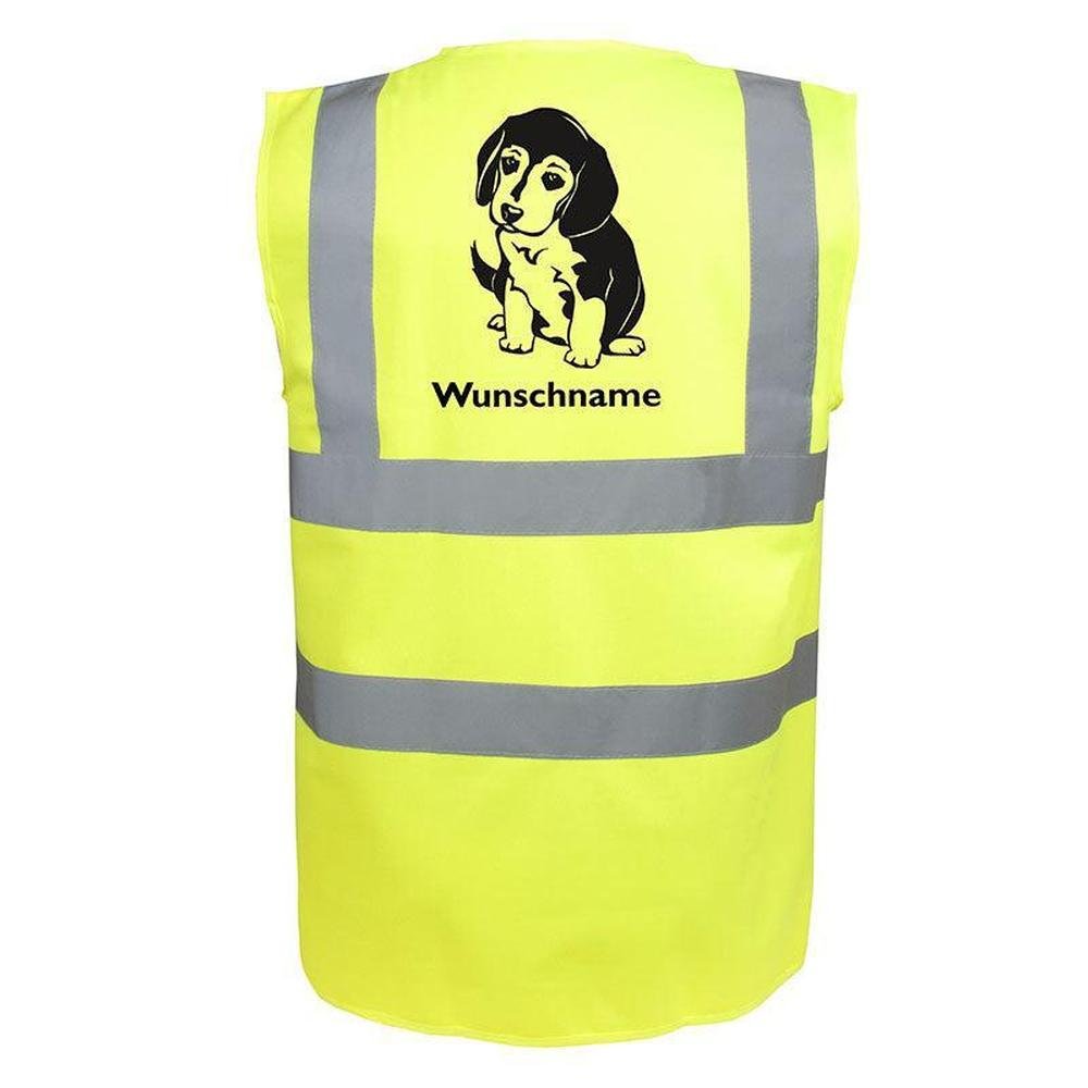 Beagle 5 - Hundesport Warnweste Sicherheitsweste mit Hundemotiv-Tierisch-tolle Geschenke