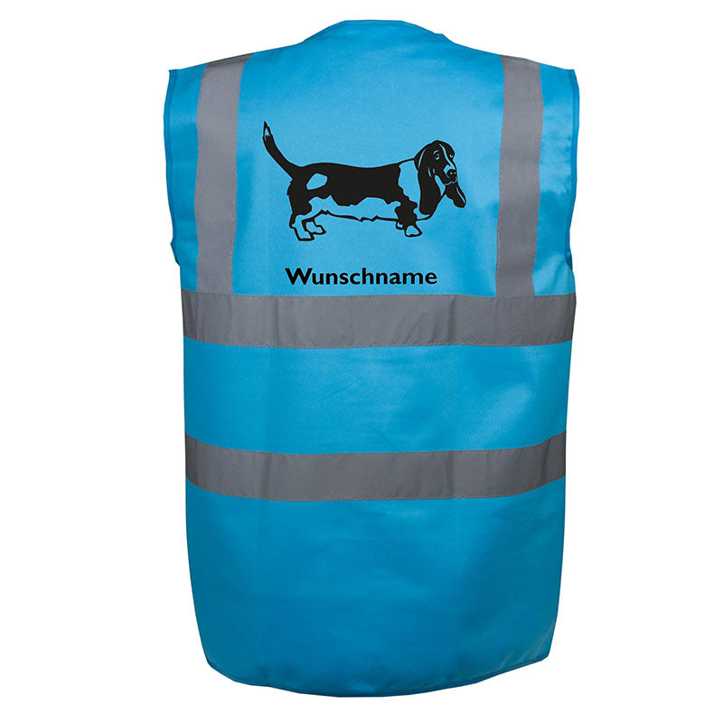 Basset Hound 5 - Hundesport Warnweste Sicherheitsweste mit Hundemotiv-Tierisch-tolle Geschenke-Tierisch-tolle-Geschenke