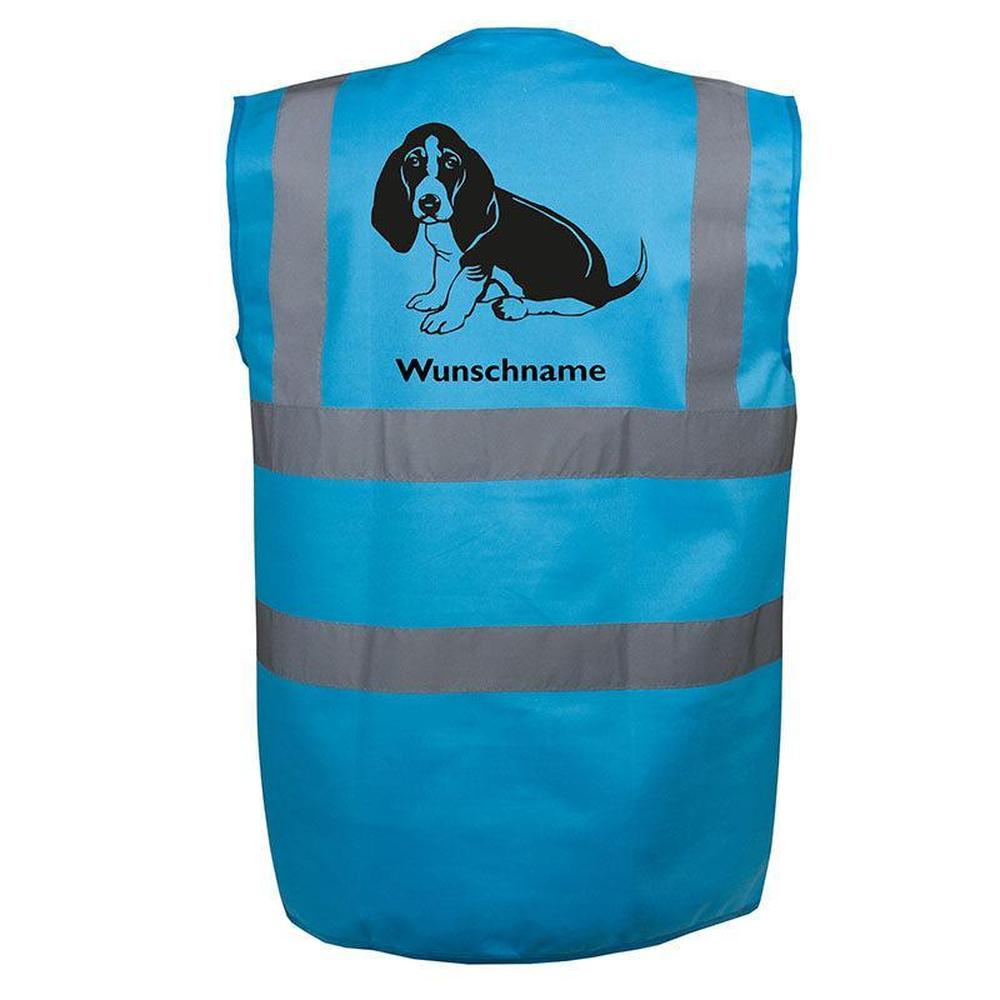 Basset Hound 4 - Hundesport Warnweste Sicherheitsweste mit Hundemotiv-Tierisch-tolle Geschenke-Tierisch-tolle-Geschenke